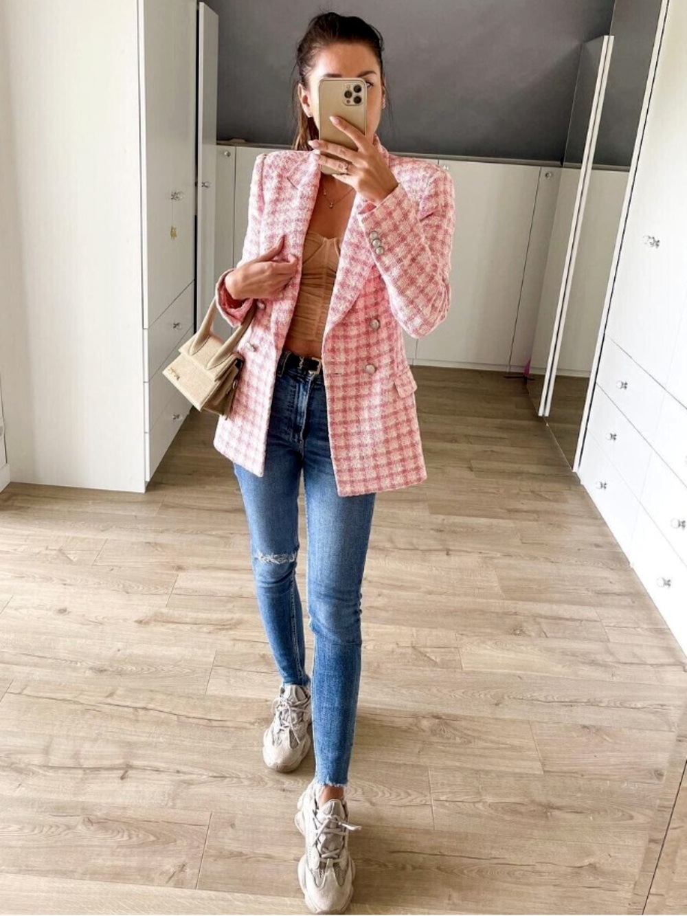 Zara Tweed Double-Breasted Blazer - Picture 7 of 17